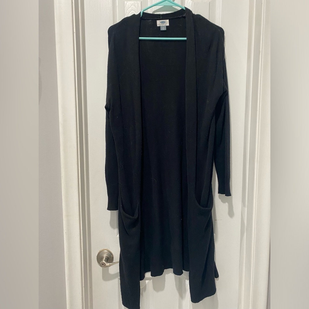 Long Black Cardigan Sweater